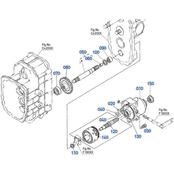 Propeller Shaft Assembly for Kubota F3680 Front-Mount Mower