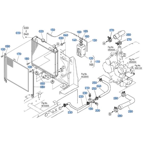 Radiator Assembly for Kubota F3680 Front-Mount Mower