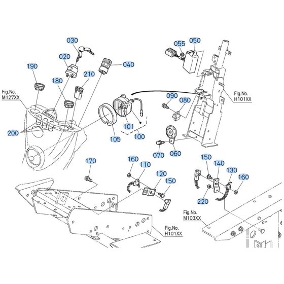 Instrument Panel Assembly for Kubota F3680 Front-Mount Mower