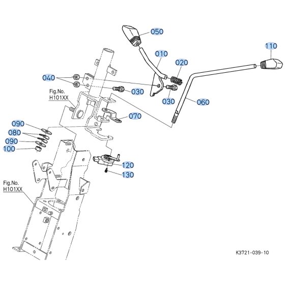 Accelerator Lever Assembly for Kubota F3710 Front-Mount Mower