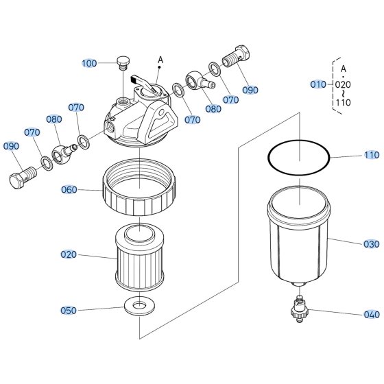 Separator Assembly for Kubota F3710 Front-Mount Mower