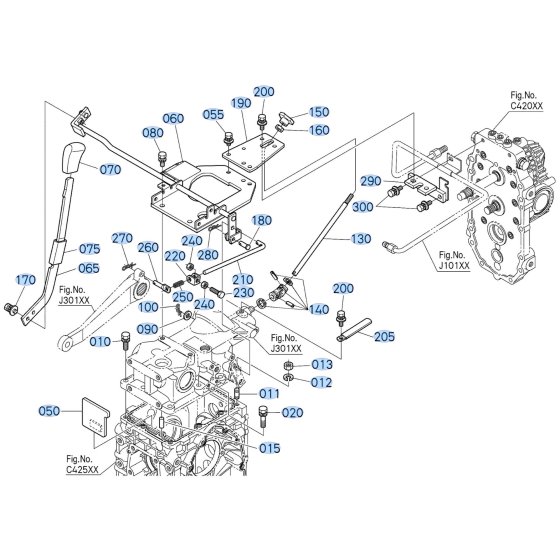 Hydraulic Control Lever Assembly for Kubota F3710 Front-Mount Mower