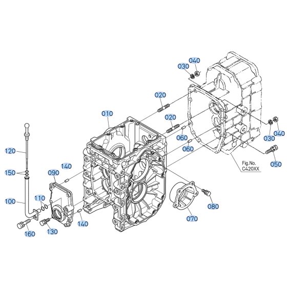 Differential Gear Case Assembly for Kubota F3710 Front-Mount Mower