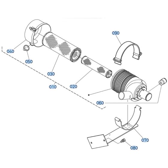 Air Cleaner Assembly for Kubota F3990 Front-Mount Mower