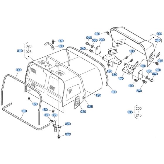 Bonnet Assembly for Kubota F3990 Front-Mount Mower