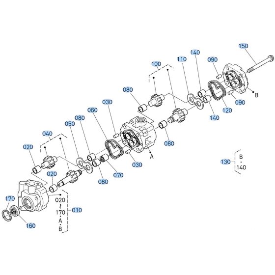 Hydraulic Pump Assembly for Kubota F3990 Front-Mount Mower