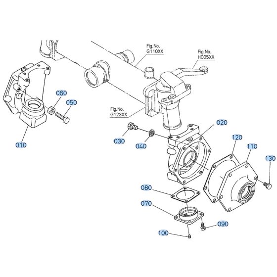 Rear Axle Case Assembly for Kubota F3990 Front-Mount Mower