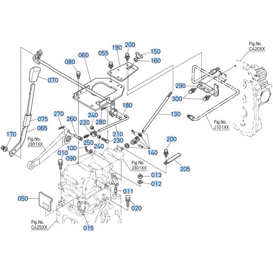 Lift Lever Assembly for Kubota F3990 Front-Mount Mower