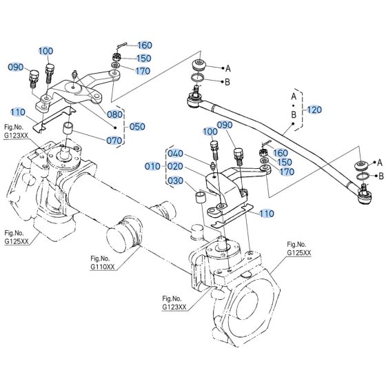 Tie Rod Assembly for Kubota F3990 Front-Mount Mower