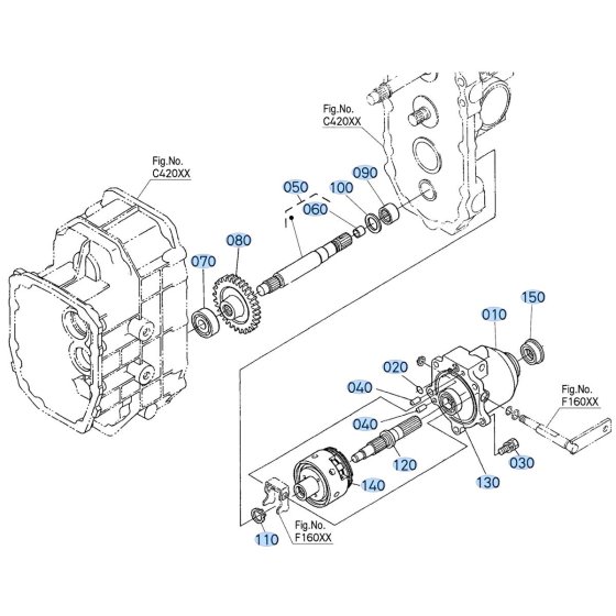 Propeller Shaft Assembly for Kubota F3990 Front-Mount Mower