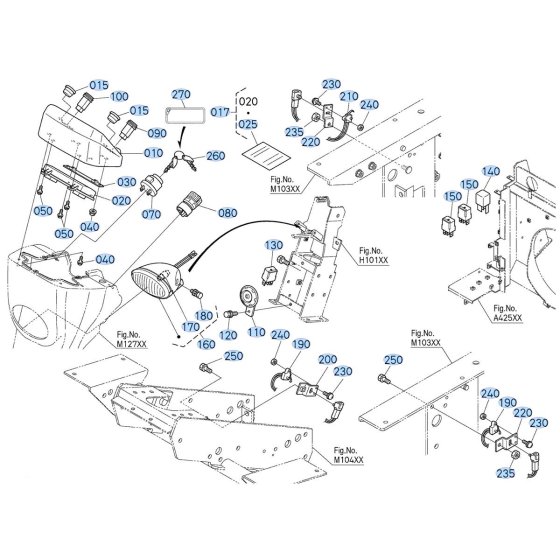 Instrument Panel Assembly for Kubota F3990 Front-Mount Mower