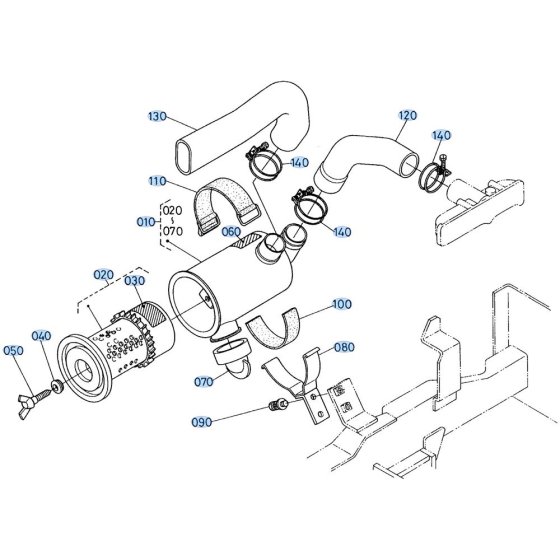 Air Cleaner Assembly for Kubota GF1800 Front-Mount Mower