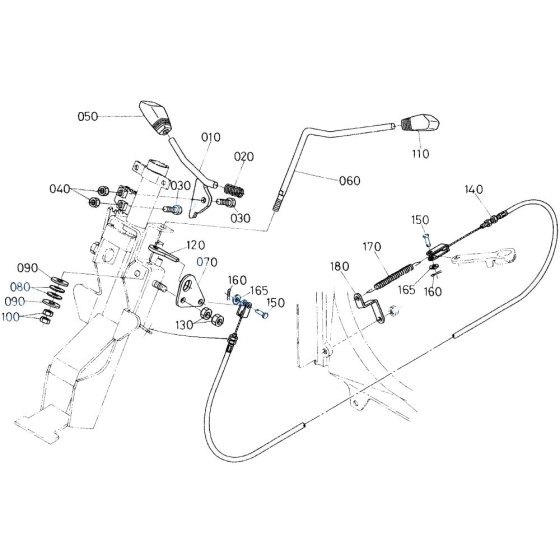 Accelerator Lever Assembly for Kubota GF1800 Front-Mount Mower