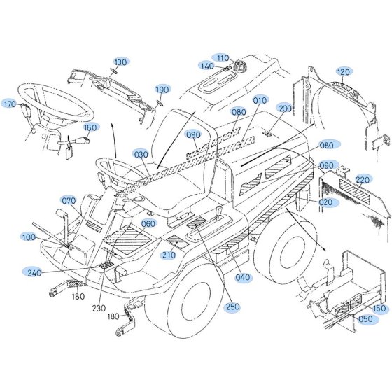 Decals for Kubota GF1800 Front-Mount Mower