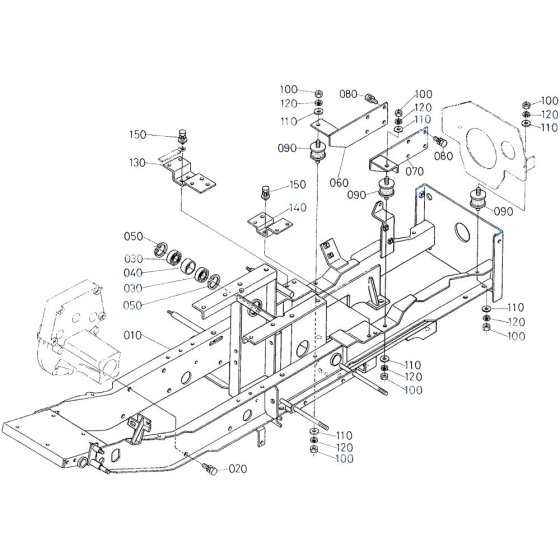 Frame Assembly for Kubota GF1800 Front-Mount Mower