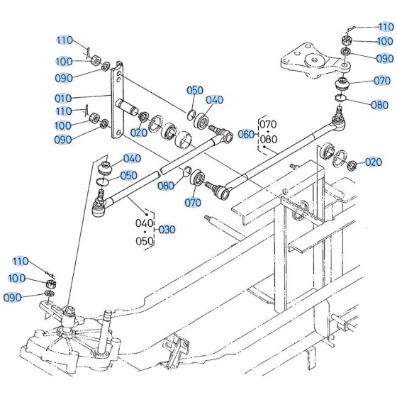 Drag Link Assembly for Kubota GF1800 Front-Mount Mower