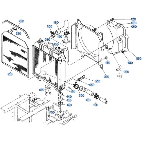 Radiator Assembly for Kubota GF1800 Front-Mount Mower