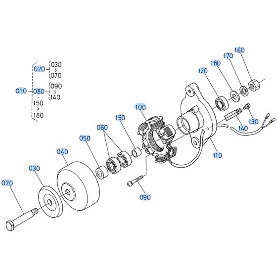 Dynamo Assembly for Kubota GF1800 Front-Mount Mower