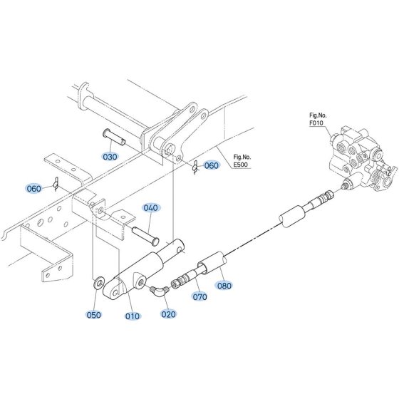 Hydraulic Cylinder Assembly for Kubota GR2000 Lawn Tractor