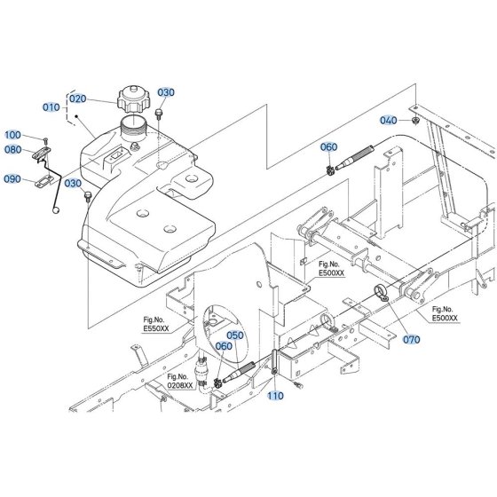 Fuel Tank Assembly for Kubota GR2010 Lawn Tractor