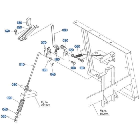 Clutch Control Lever Assembly for Kubota GR2010 Lawn Tractor