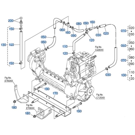 Transmission Case Assembly for Kubota GR2010 Lawn Tractor