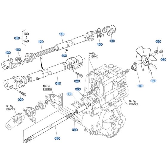Universal Joint Assembly for Kubota GR2010 Lawn Tractor
