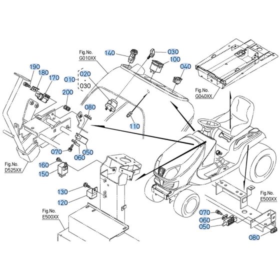Instrument Panel Assembly for Kubota GR2010 Lawn Tractor