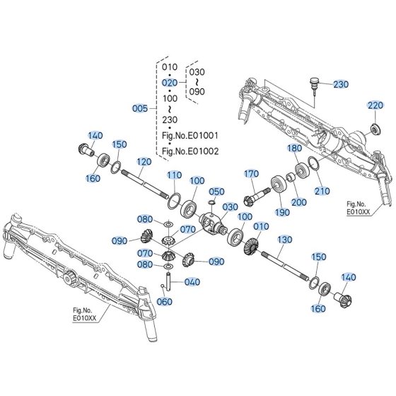 Front Differential Assembly for Kubota GR2010 Lawn Tractor