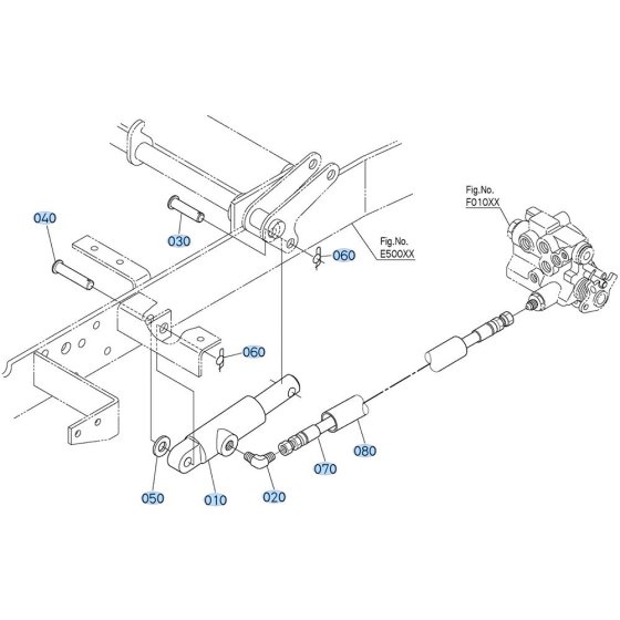 Hydraulic Cylinder Assembly for Kubota GR2020 Lawn Tractor