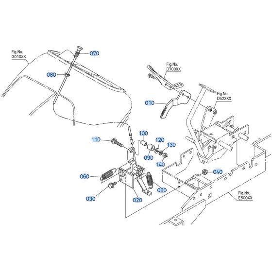 Cruise Control Assembly for Kubota GR2020 Lawn Tractor