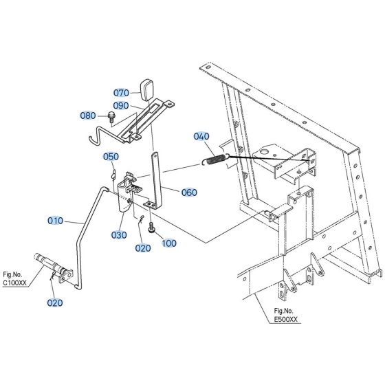 Clutch Control Lever Assembly for Kubota GR2020 Lawn Tractor