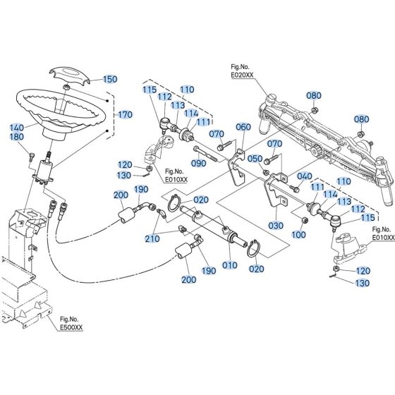 Steering Assembly for Kubota GR2020 Lawn Tractor