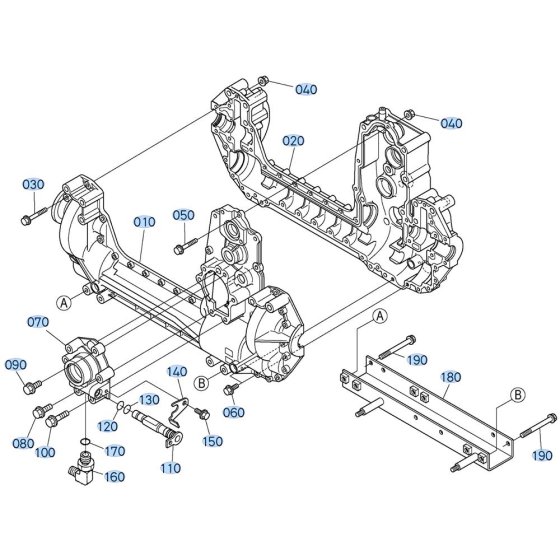 Transmission Case Assembly for Kubota GR2020 Lawn Tractor