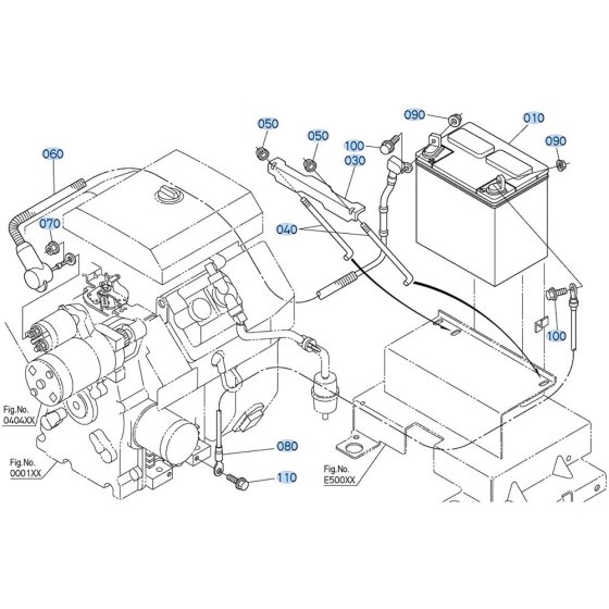 Battery Assembly for Kubota GR2020 Lawn Tractor