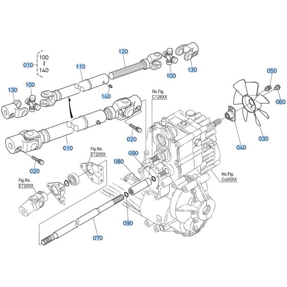 Universal Joint Assembly for Kubota GR2020 Lawn Tractor