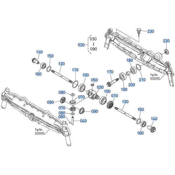 Front Differential Assembly for Kubota GR2020 Lawn Tractor