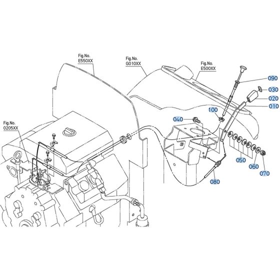 Accelerator Lever Assembly for Kubota GR2020 Lawn Tractor