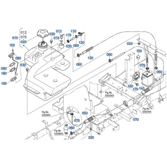 Fuel Tank Assembly for Kubota GR2020 Lawn Tractor