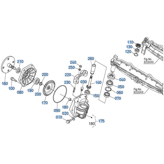 Front Axle (RH) Assembly for Kubota GR2120 Lawn Tractor