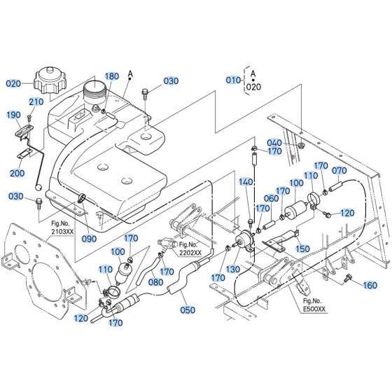 Fuel Tank Assembly for Kubota GR2120 Lawn Tractor