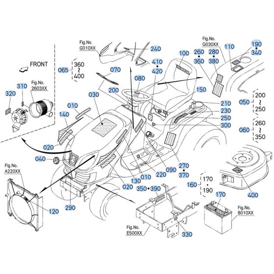 Decals for Kubota GR2120 Lawn Tractor