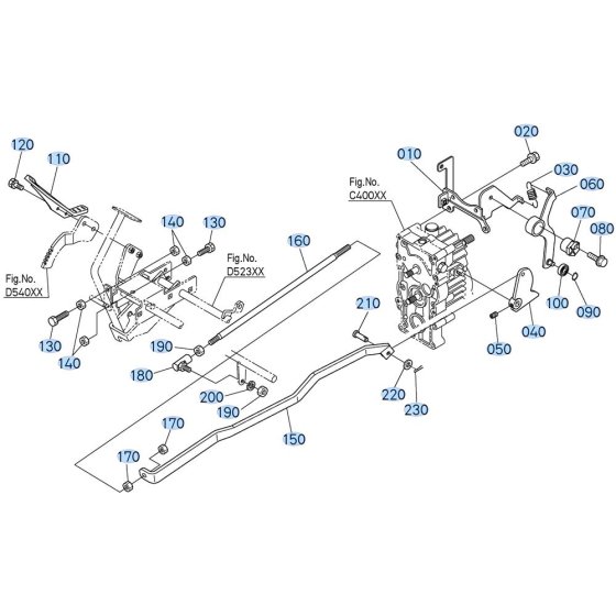 Speed Change Pedal Assembly for Kubota GR2120 Lawn Tractor