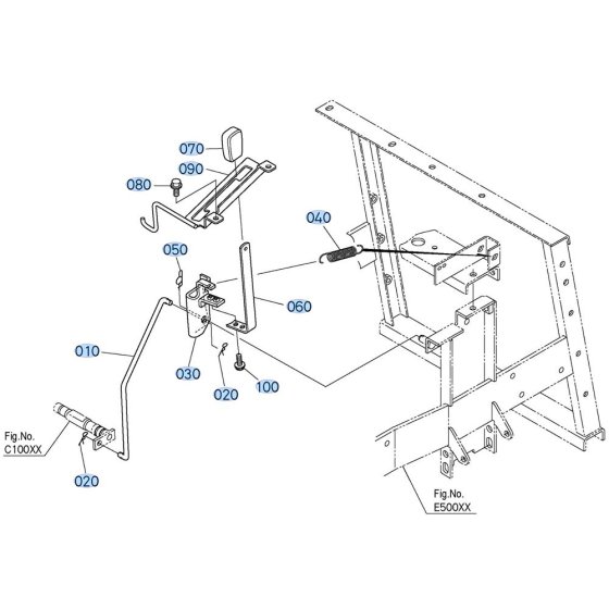 Clutch Control Lever Assembly for Kubota GR2120 Lawn Tractor