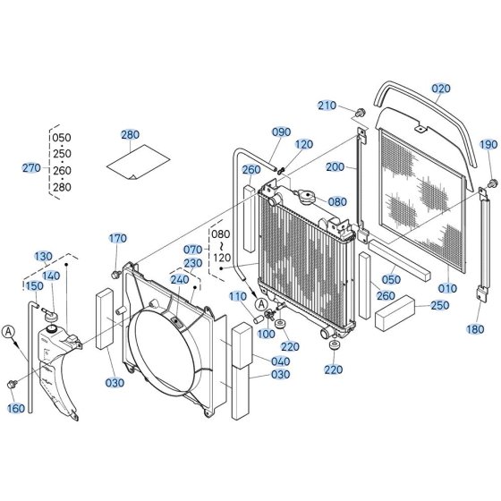 Radiator Assembly for Kubota GR2120 Lawn Tractor