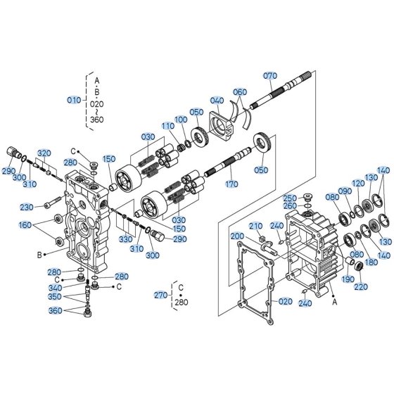 Hydrostatic Transmission Assembly for Kubota GR2120 Lawn Tractor