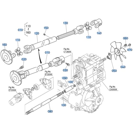 Universal Joint Assembly for Kubota GR2120 Lawn Tractor