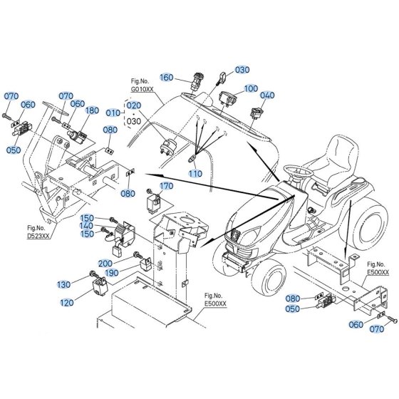 Instrument Panel Assembly for Kubota GR2120 Lawn Tractor