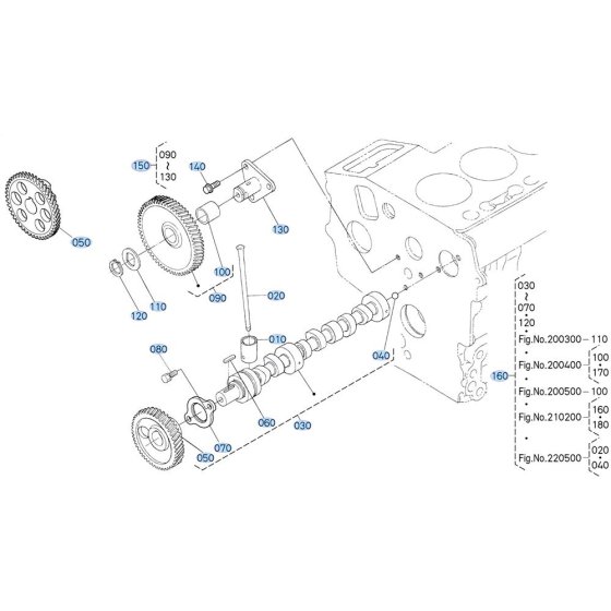 Camshaft Assembly for Kubota GR2120-II Lawn Tractor