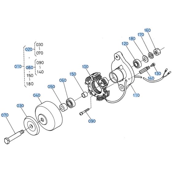 Dynamo Assembly for Kubota GR2120-II Lawn Tractor
